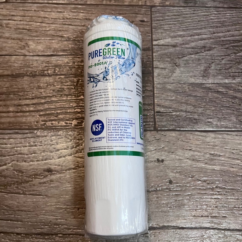 PureGreen PG-8001A Refrigerator Water Filter‎ Replacement NSF Certified White